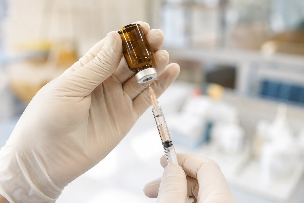 Preparo de terapia hormonal em ambiente clínico